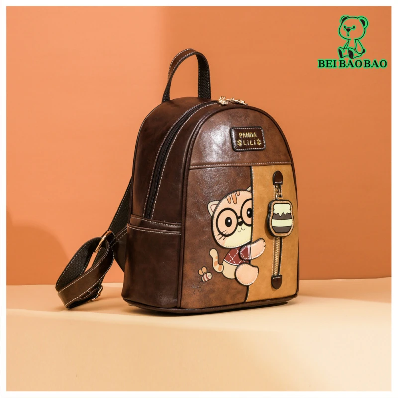 北包包新款卡通休闲女式背包手提包大容量百搭轻便双肩包多功能