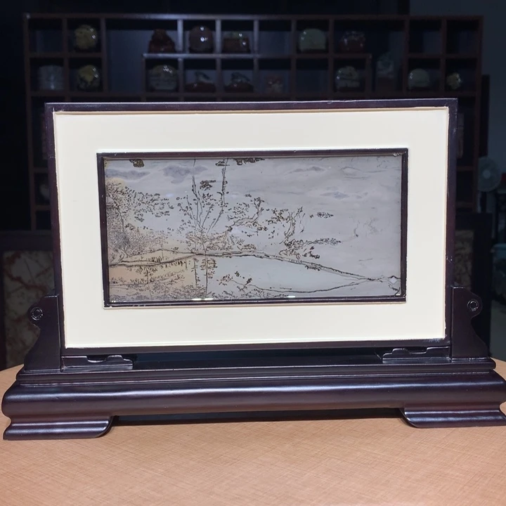 广西国画石摆件，观赏收藏