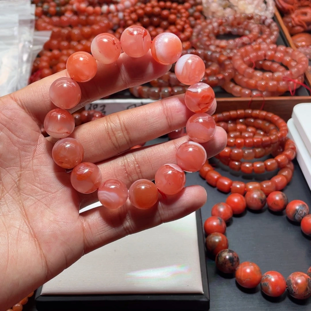 南红玛瑙手链未镶嵌