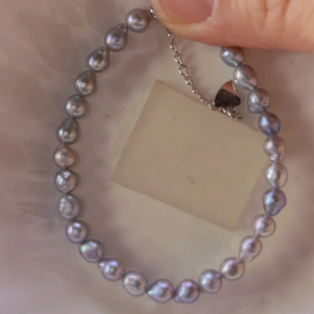 淡水珍珠手绳合金