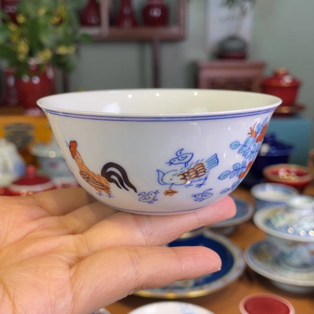 清欢雅玩原矿斗彩杯