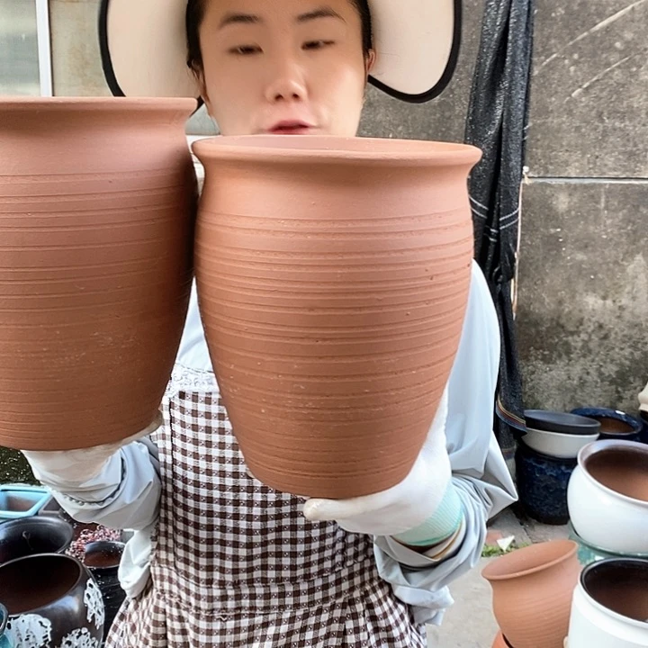 紫砂花盆瑕疵口18高22