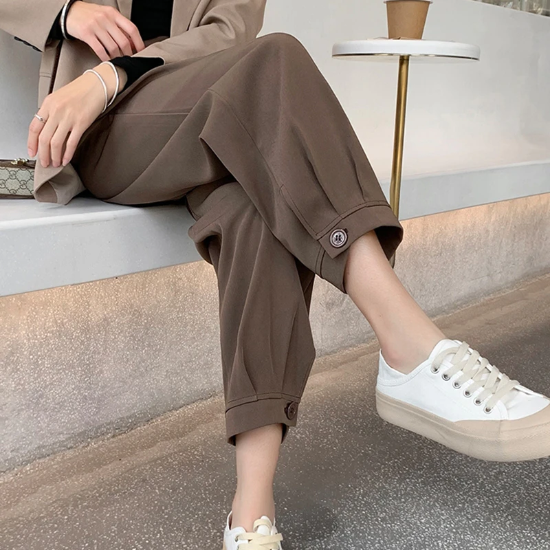 孕妇裤春夏季薄款外穿2025新款宽松大码休闲灯笼九分直筒裤子夏装