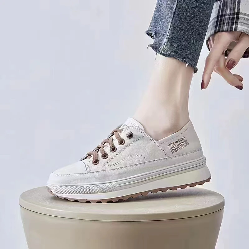 真皮阿甘鞋女单鞋爆款两穿休闲鞋百搭网红一脚蹬女鞋踩脚懒人鞋