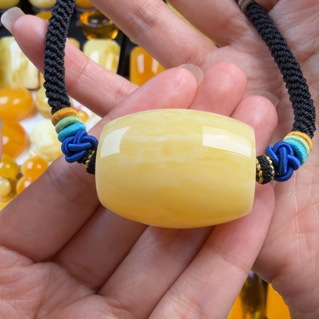 琥珀未镶嵌颈饰纯天然琥珀蜜蜡无优化
