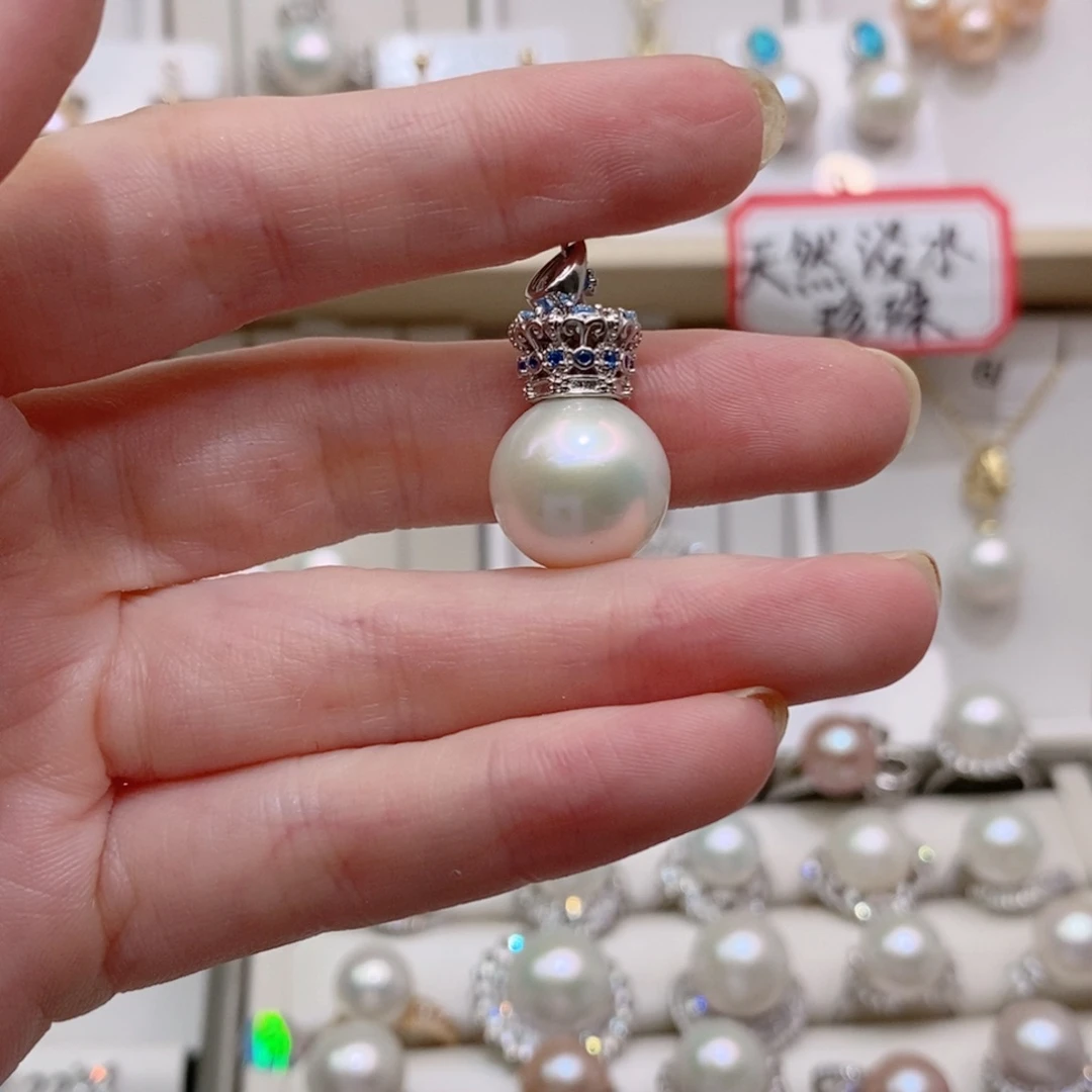 流***星套链银S925镶嵌淡水珍珠A