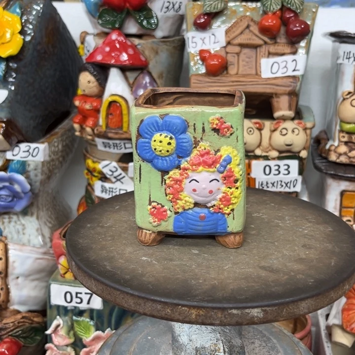 紫砂花盆粗陶材质多肉花盆