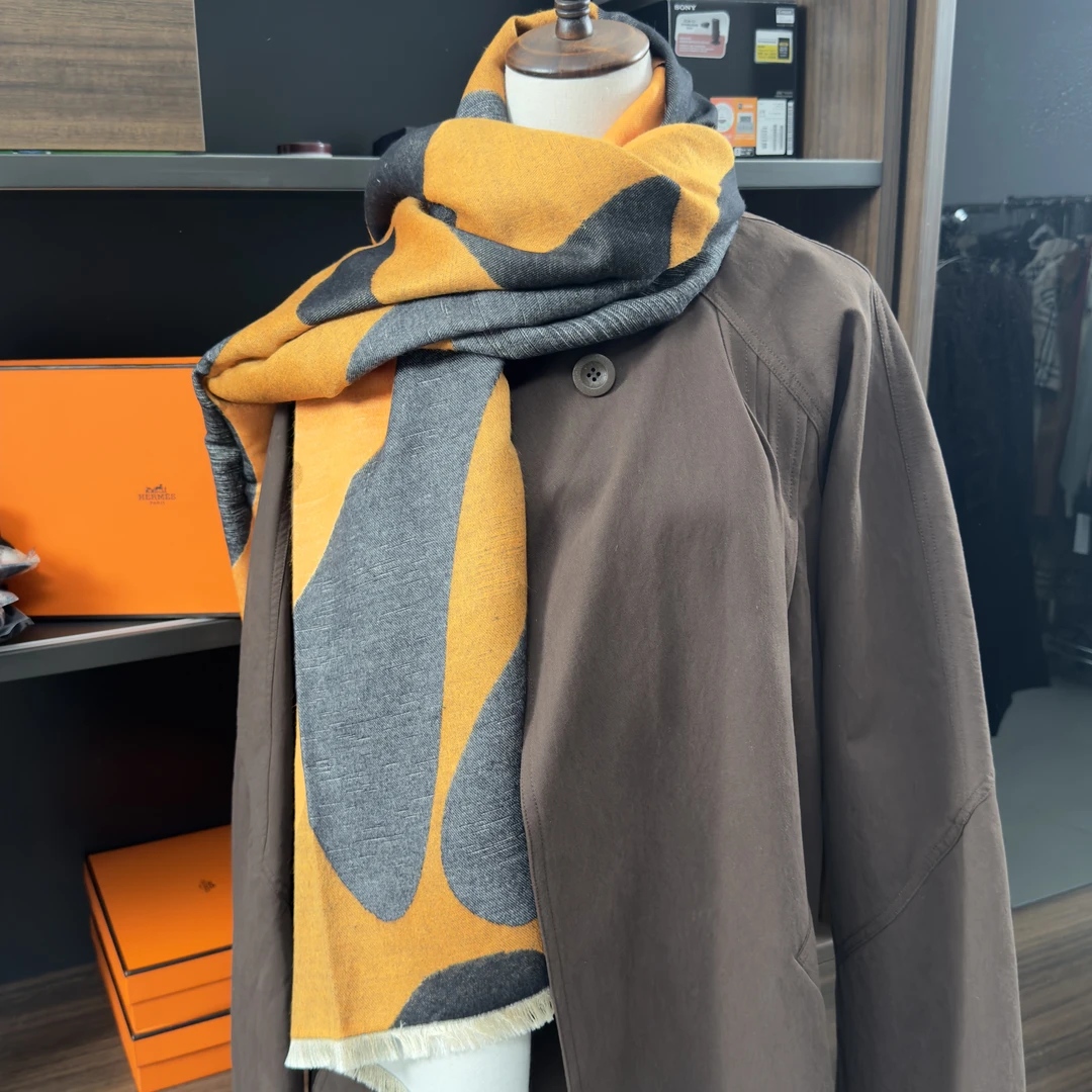 【围巾集合】欧式大色块拼色围巾披肩