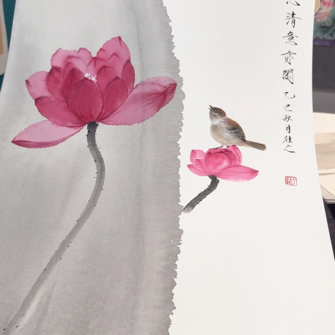 国画国画作品山水花鸟