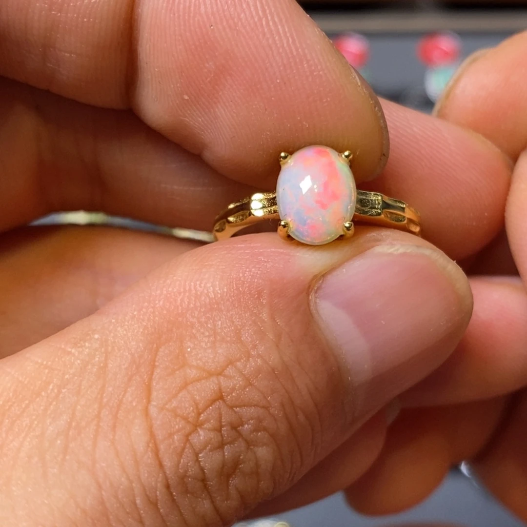 银S925镶嵌欧泊戒指71