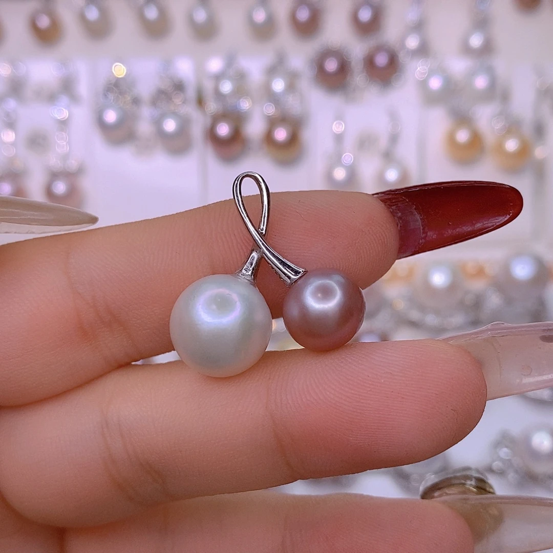 颈饰银S925镶嵌淡水珍珠