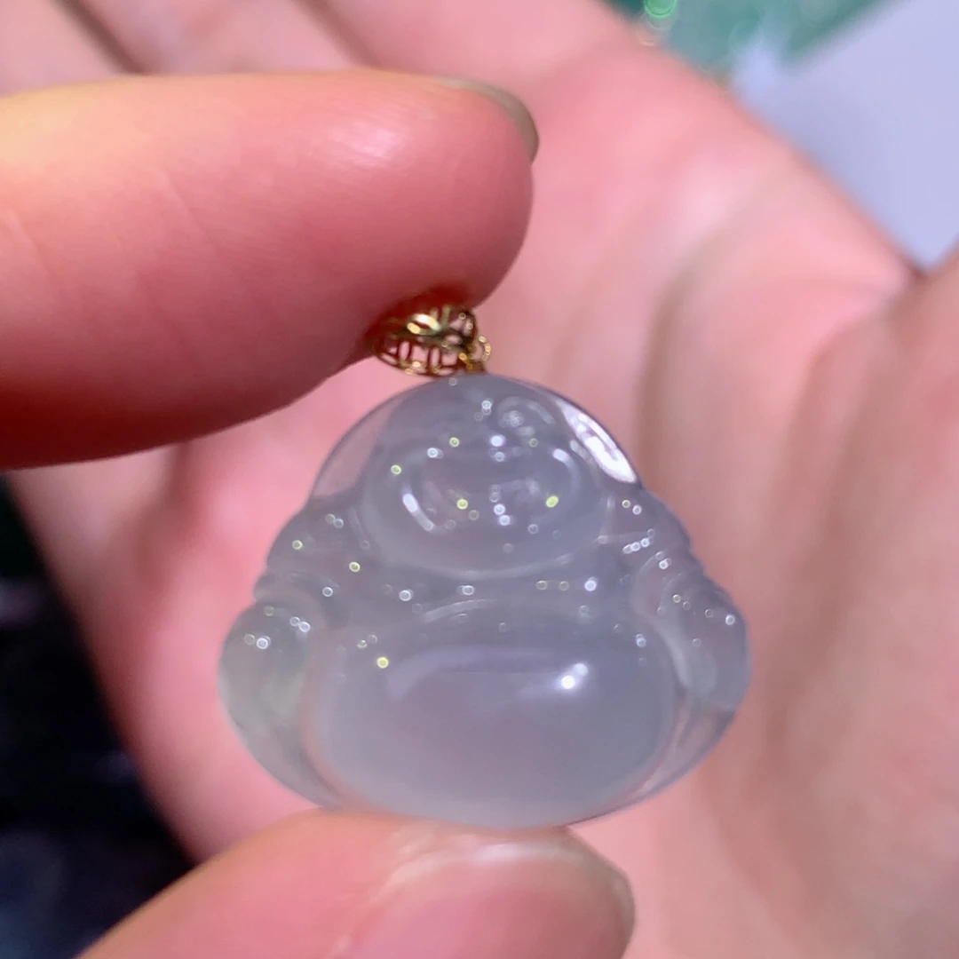 板***腿翡翠未镶嵌颈饰佛公