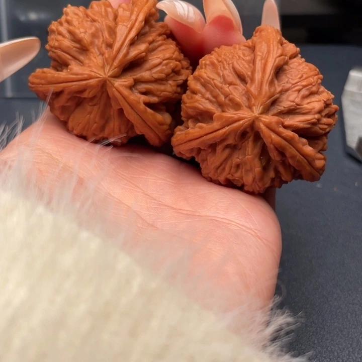 平***福吊坠文玩核桃白狮子