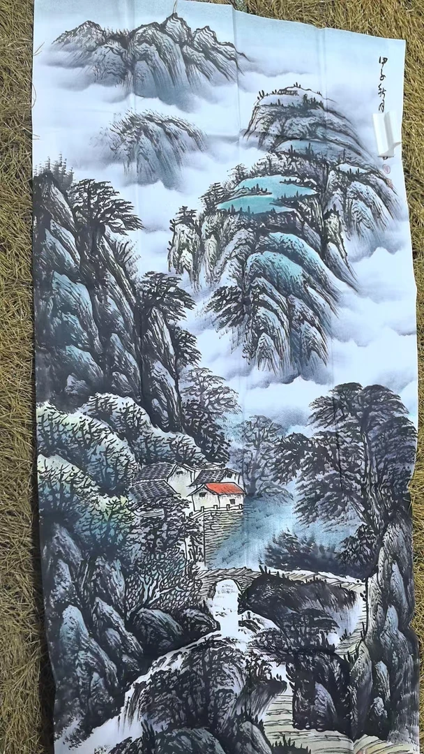 【仲奇】山水竖版画芯