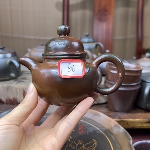 @***常戬谷龙窑坭兴陶柴烧壶66