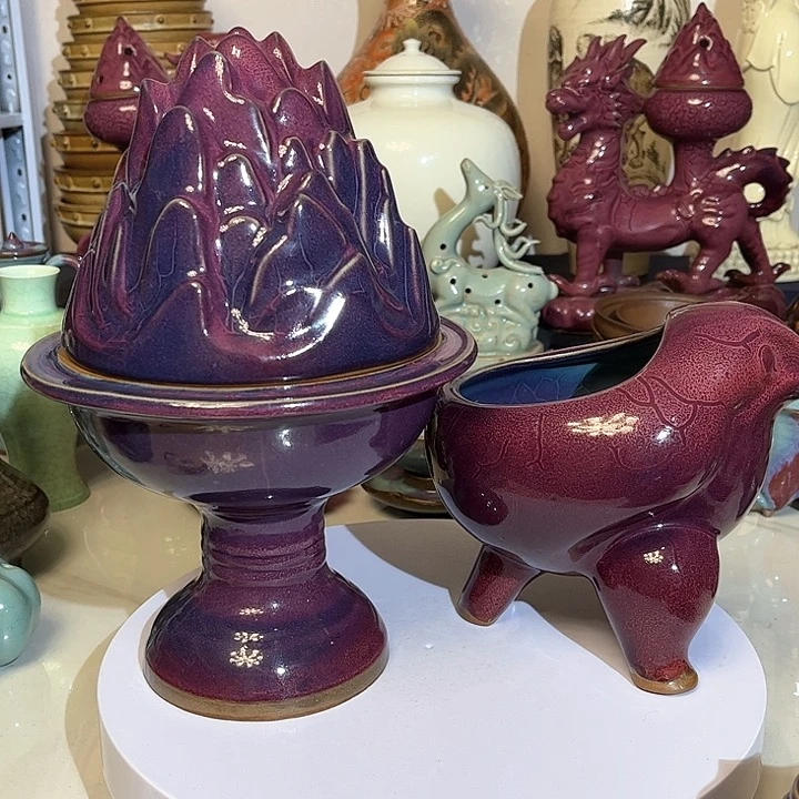 瓷片翼**事摆件摆件摆件