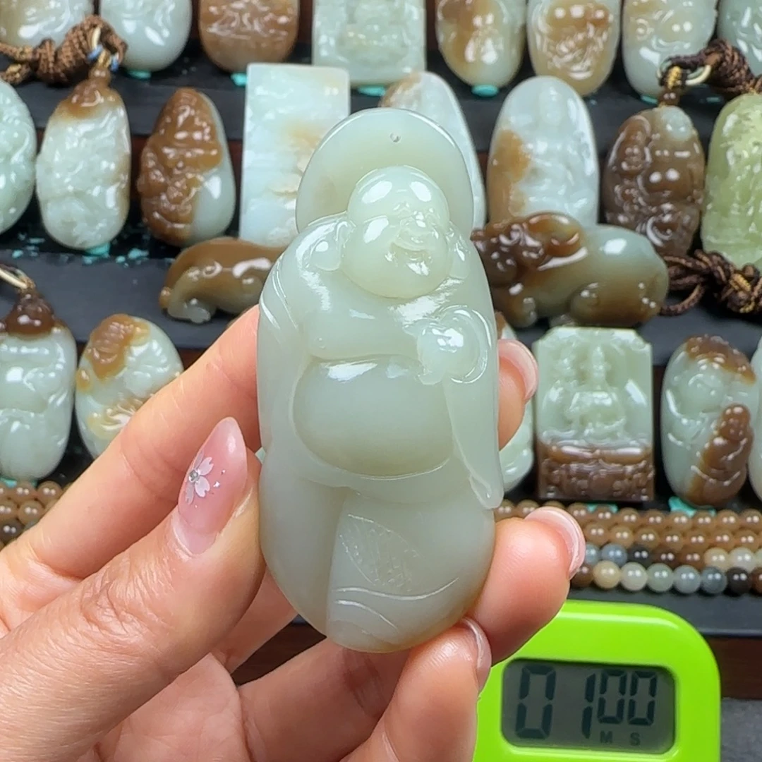 者***行和田玉未镶嵌挂件