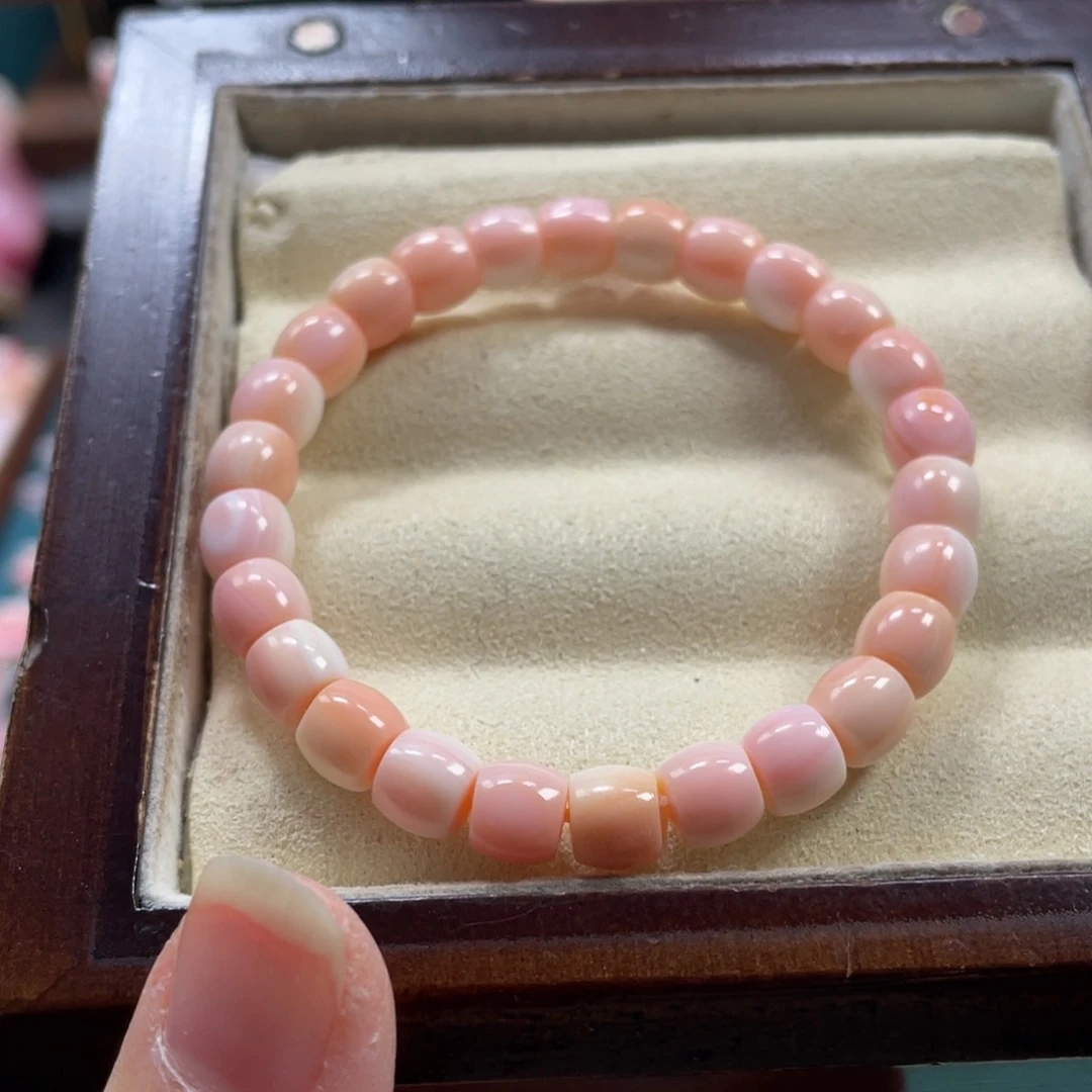 非金属贝珠（仿珍珠）彩色直切手链