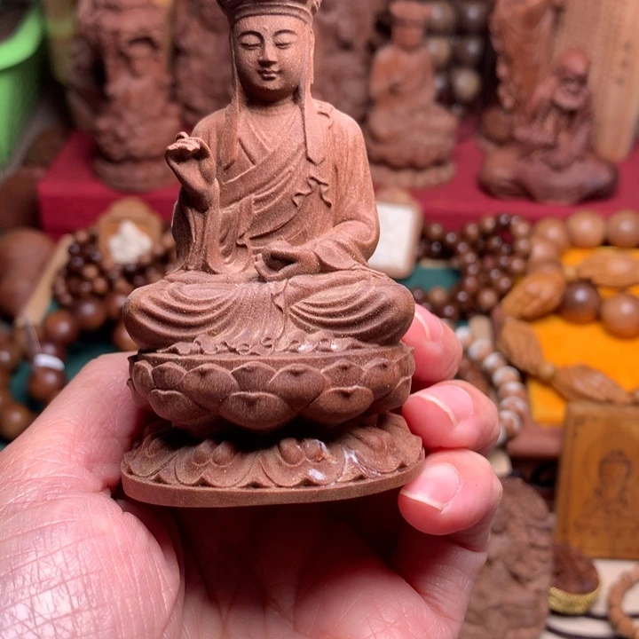 檀香木把件老山檀地藏奶香