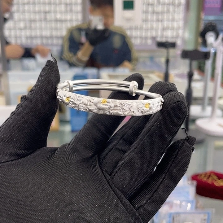 足银足银手镯足银