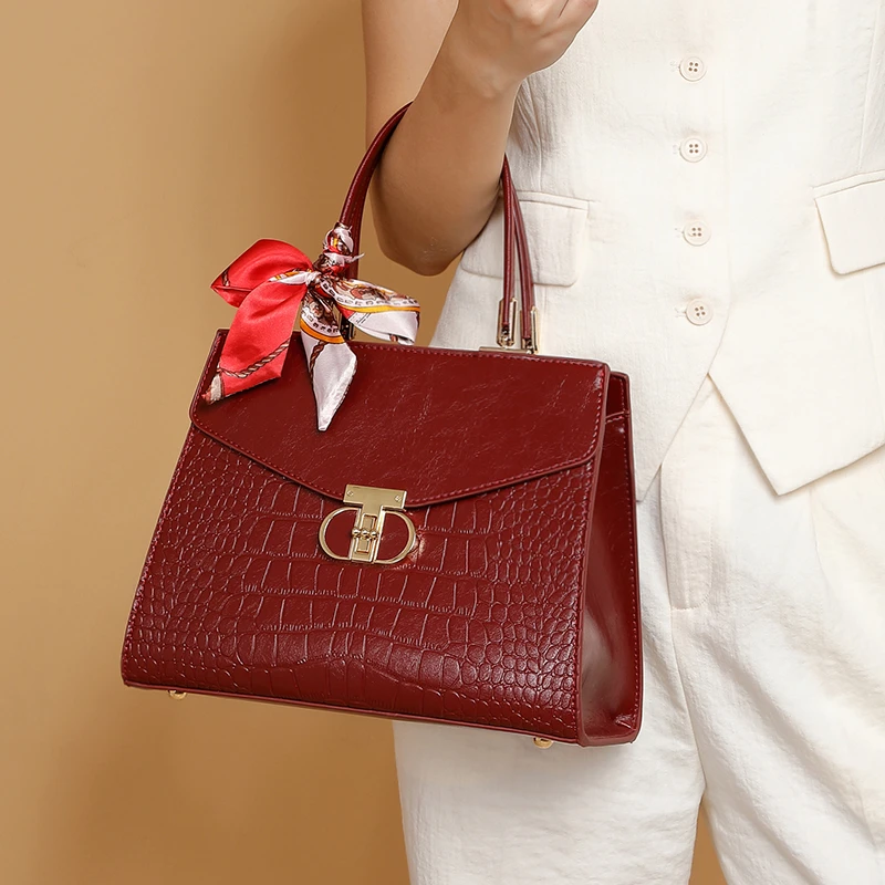 轻奢礼物包包女大气送妈妈款红色婚包大容量单肩托特手提包百搭