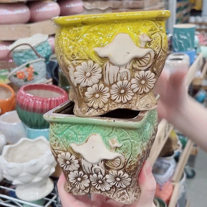 有孔.凑单10元陶瓷花盆发货！