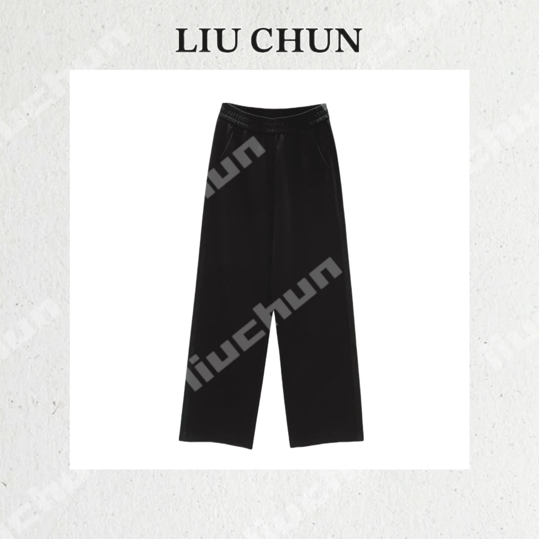 【素色松紧腰】CHUN家夏款奶皮裤