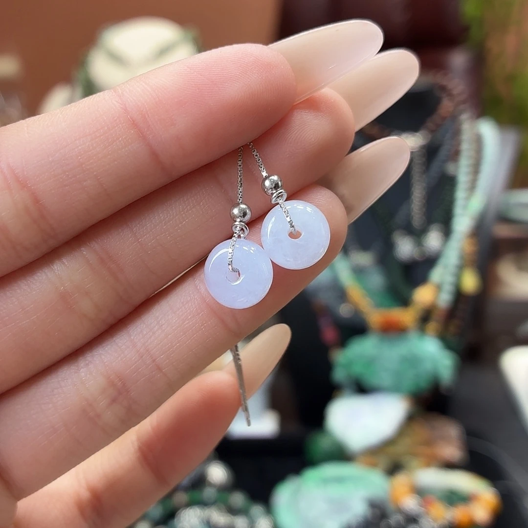 翡翠未镶嵌耳饰耳饰