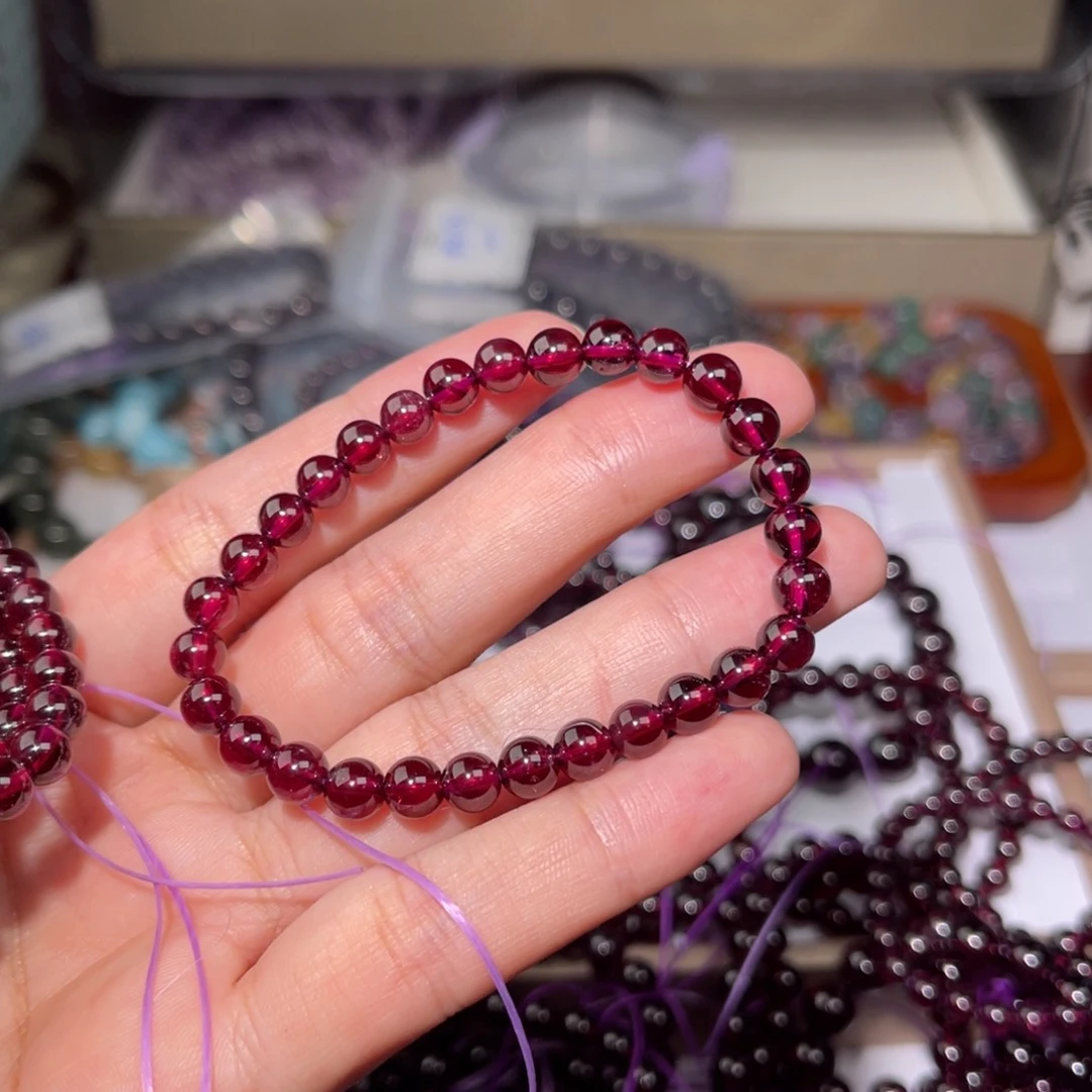 水晶手链未镶嵌石榴石049