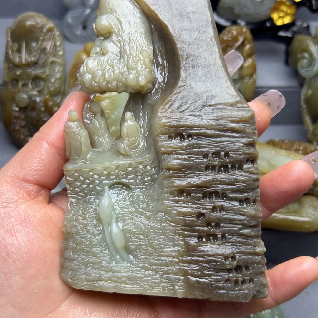 和田玉颈饰未镶嵌宁**翠