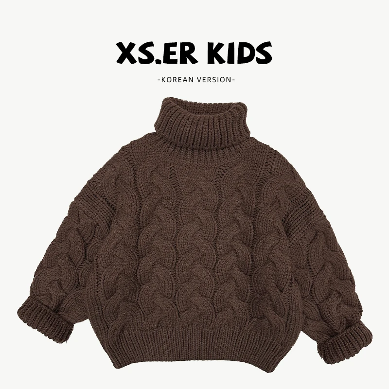 【小首尔】原版-现货冬季男童韩版高领毛衣HBB4344