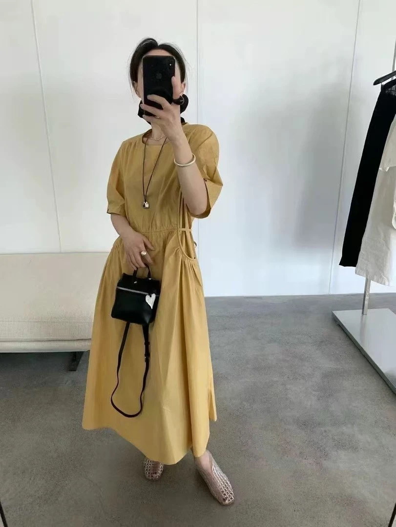 8879 U 韩版女新款夏款时尚洋气百搭休闲宽松连衣裙