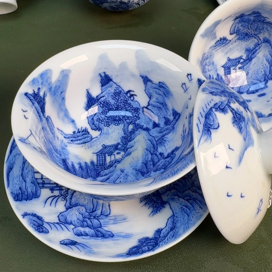 陶景德镇纯手绘茶具圆圆258