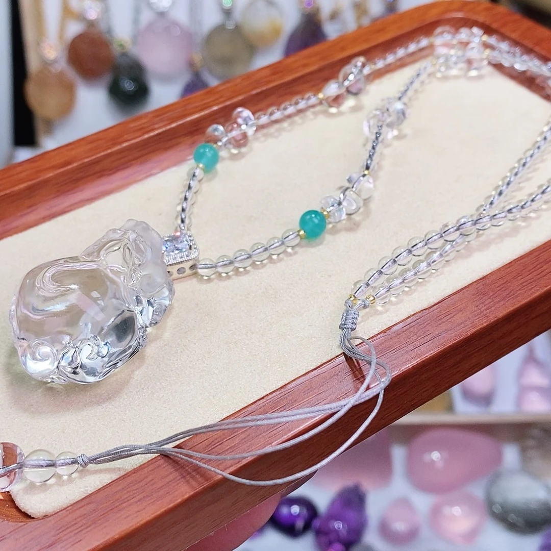 未镶嵌水晶吊坠(赠链)