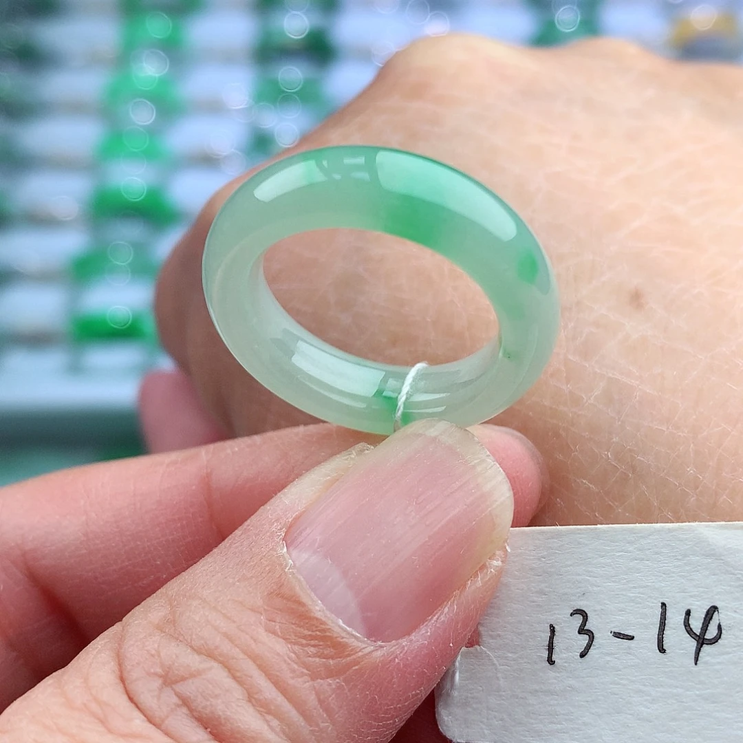 未镶嵌戒指翡翠13-14号