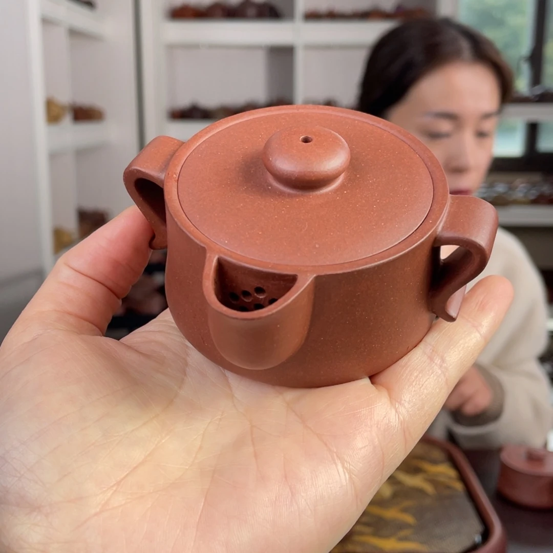 紫砂茶壶底槽清手抓壶125cc