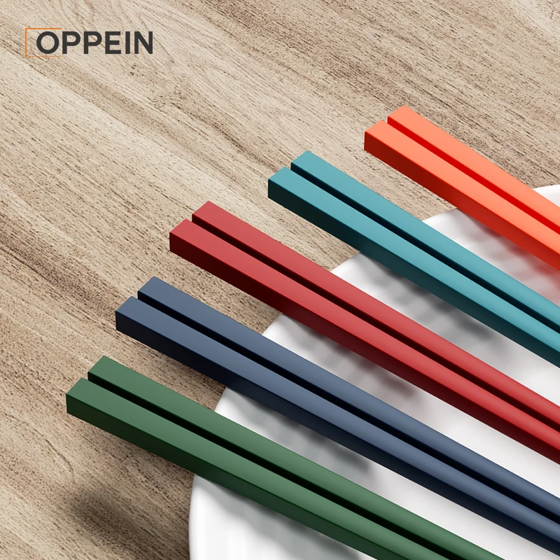 欧派五色抗菌合金筷子家用防霉耐高温不烫嘴分食筷子防潮家用餐具