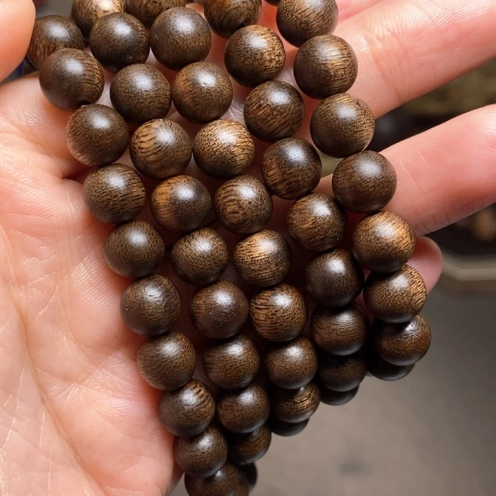 沉香手串越南芽庄白棋楠0.8×108