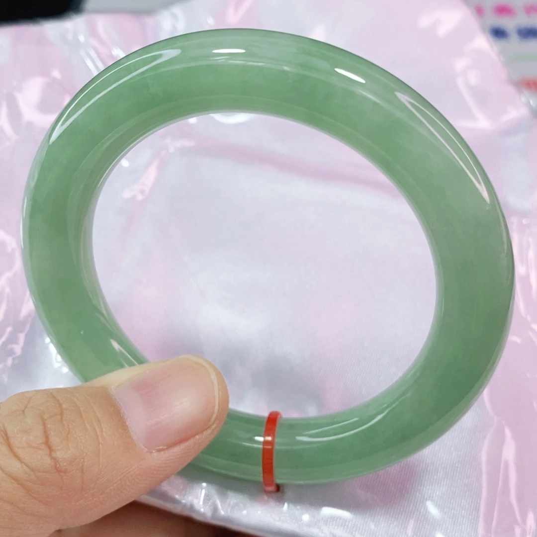 未镶嵌手镯翡翠52.2圈口圆条完整