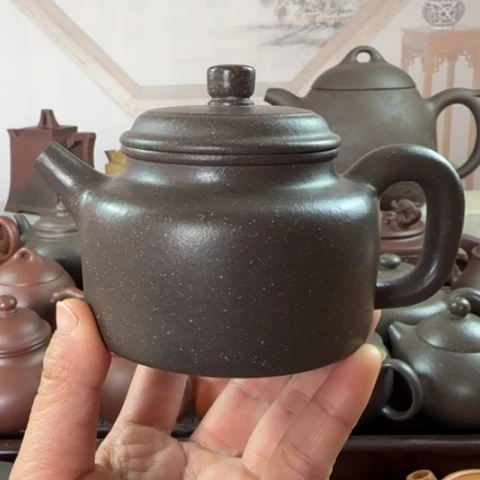 紫砂茶壶梨皮天青240cc