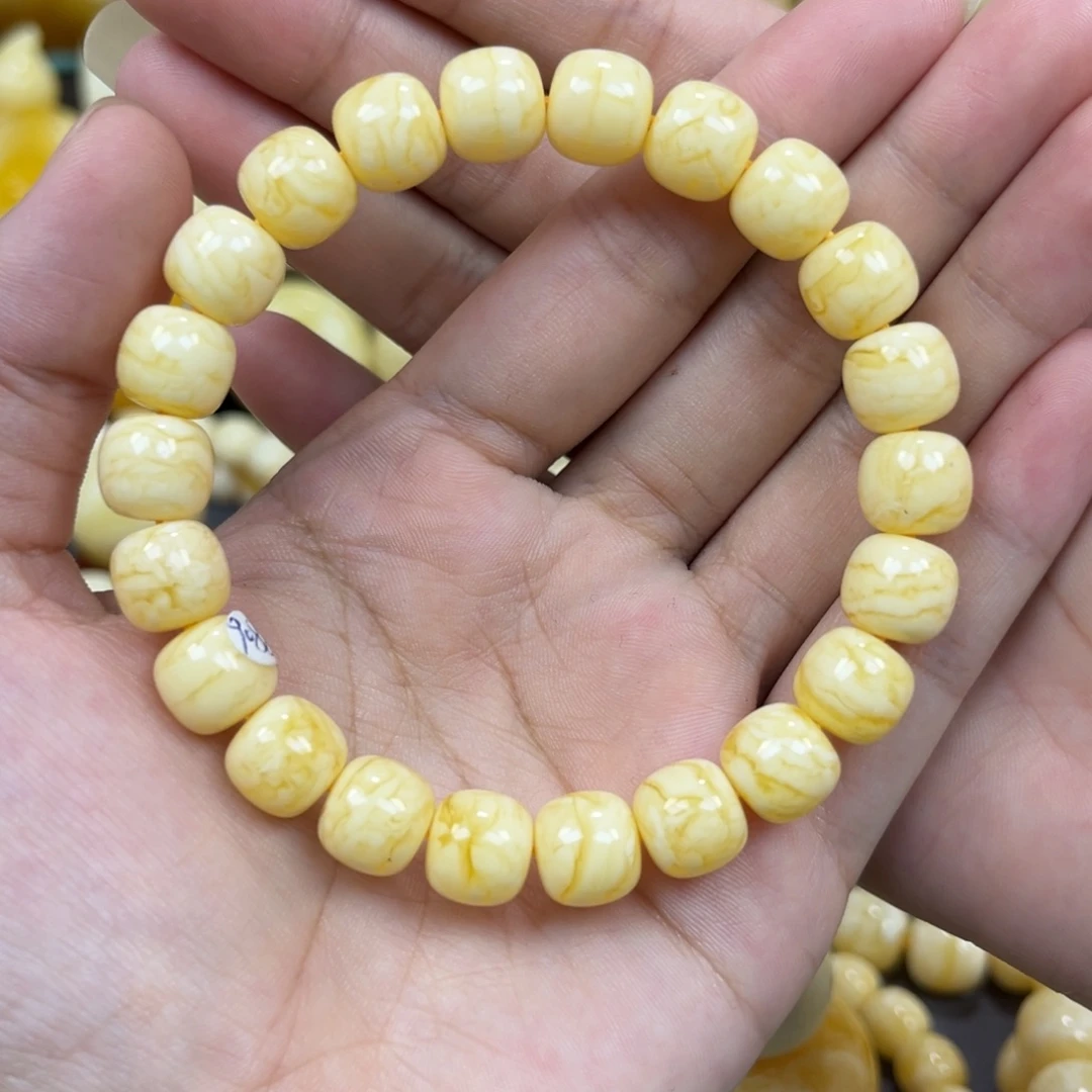 琥珀未镶嵌手串同料老邢手串10mm