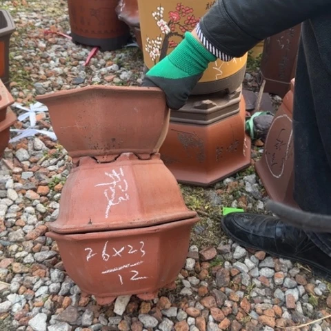 红陶紫砂花盆盆景盆栽瑕疵