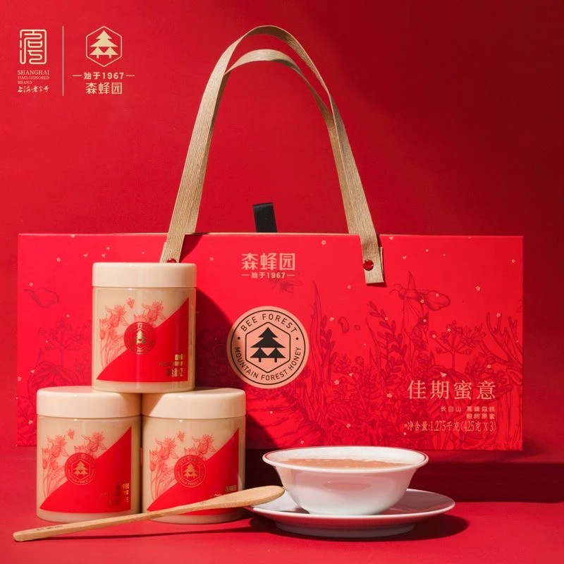 森蜂园椴树蜂蜜礼盒425g*3瓶（到手1盒）保质期至26年1月