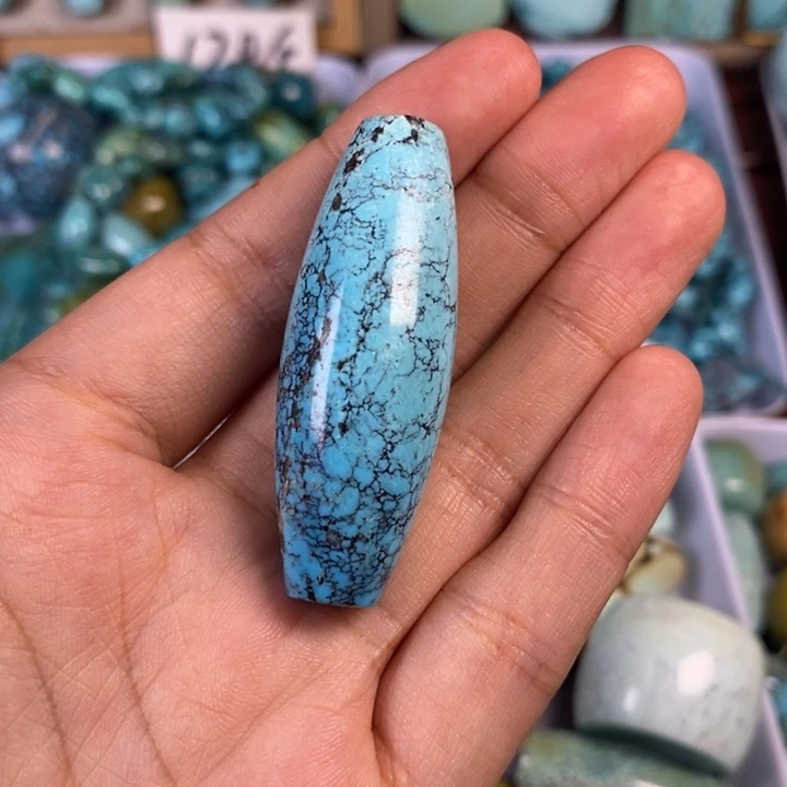 绿松石未镶嵌绿松石圆珠手链项链手链吊坠