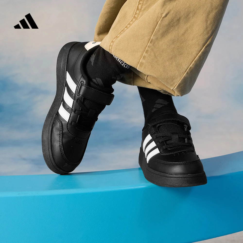 adidas阿迪达斯官方男小童魔术贴休闲板鞋 BREAKNET 2.0 IE3793