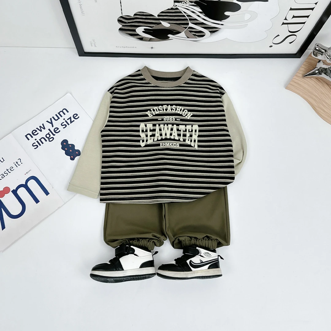 男童套装2025新款春装儿童春秋季两件套潮 HS25035 悠悠童话童装
