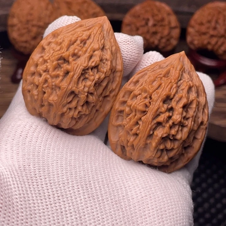 文玩核桃把件秦岭野生山魄系列归一36尖小刮