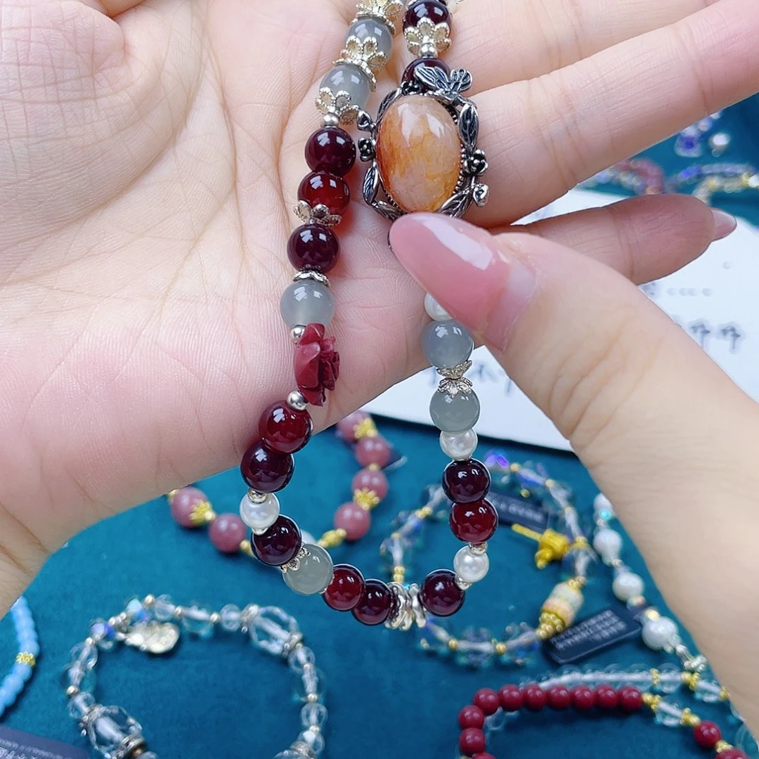 手饰针钠钙石银S925镀金镶嵌