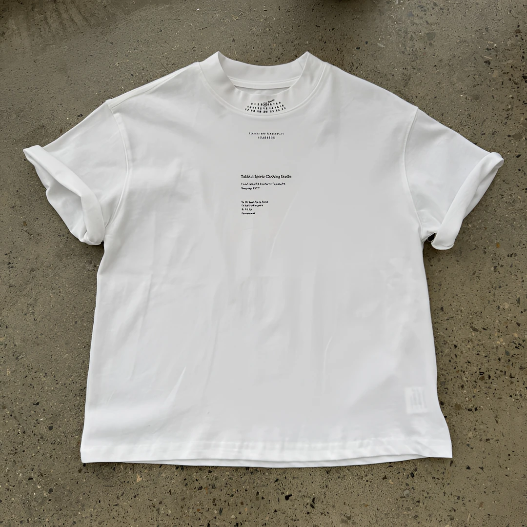 TB-8802 2025儿童童装夏季韩版纯色宽松字母印花短袖T恤