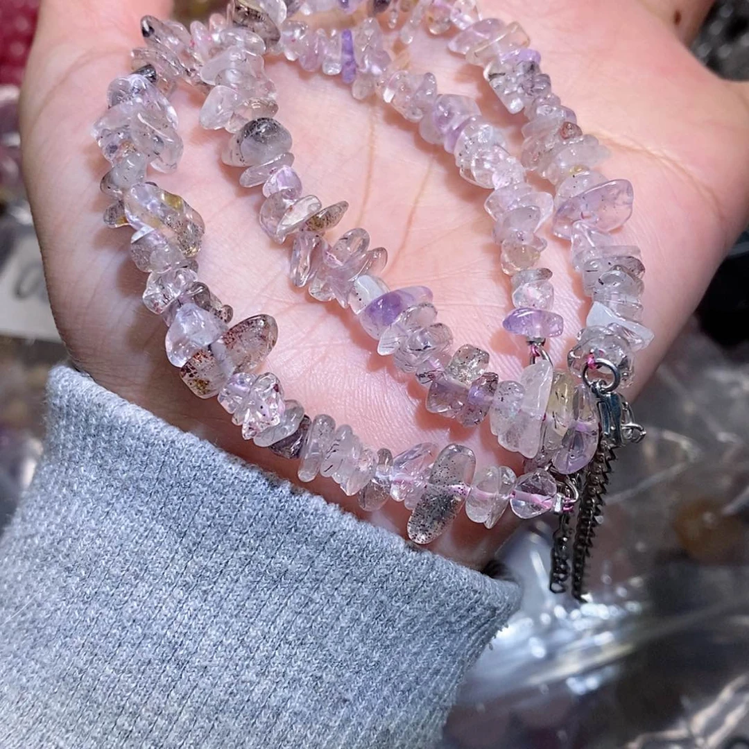 【闪购商品】水晶手链银S925镶嵌紫超碎石059